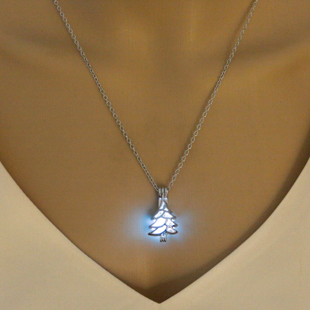 Kiefernbaum Glow in the Dark Halskette
