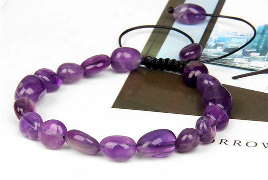 Bracelet aigue-marine avec pierres roulées