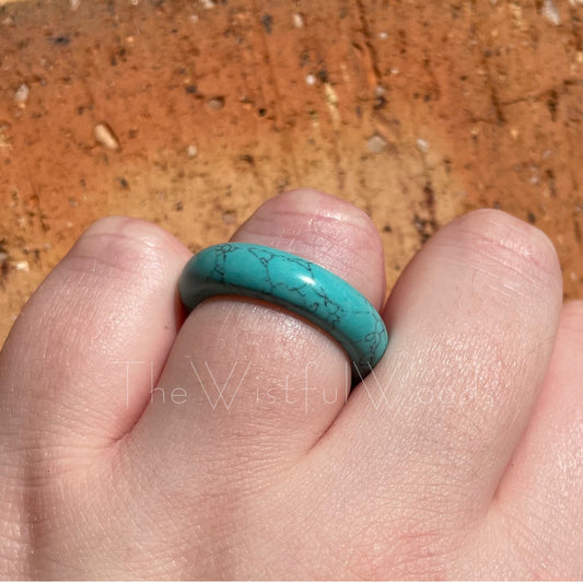 Raw Turquoise Birthstone Ring