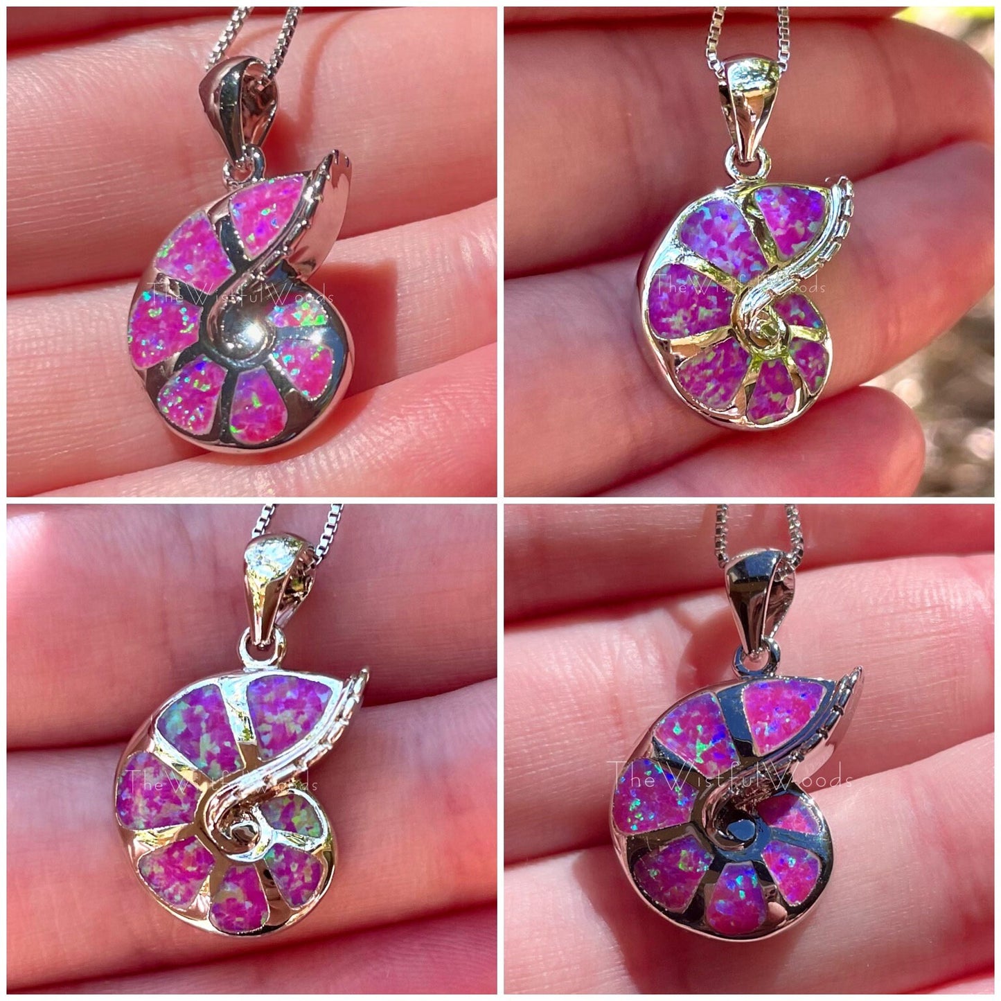 Ammonite Fire Opal Necklace