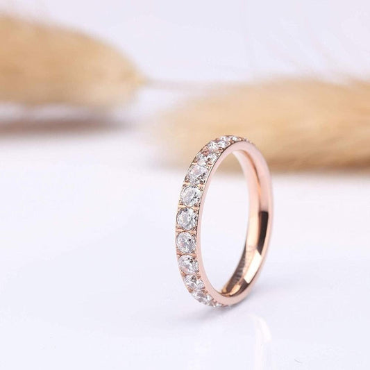 Rose Gold Eternity Band for Her