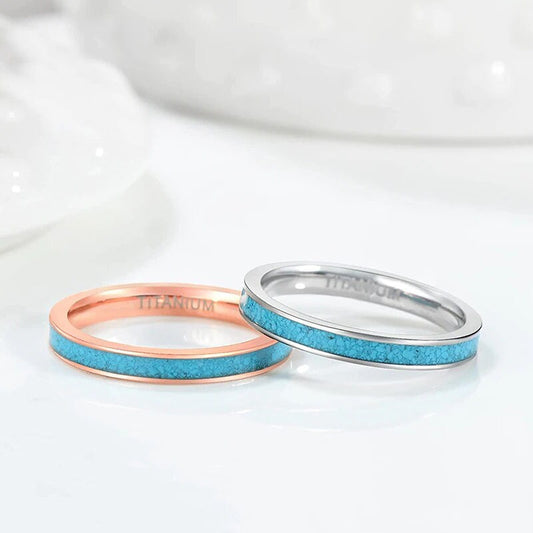 Arizona-Türkis-Eheringe in 3 mm