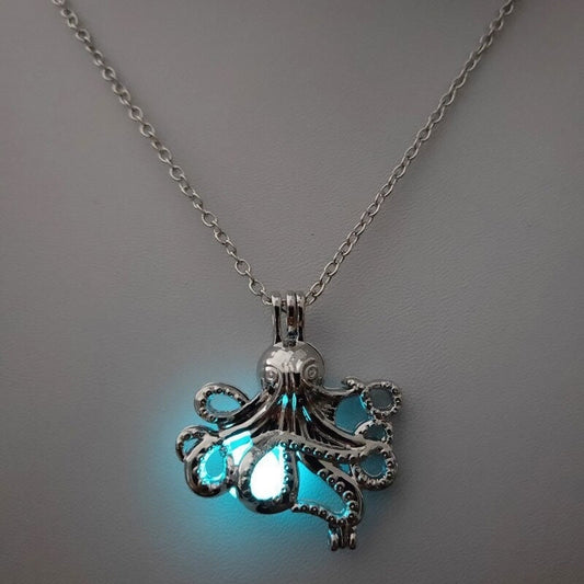 Octopus Glow in the Dark Necklace