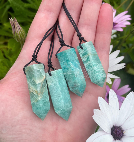 Labradorite Flashy Crystal Point Pendant