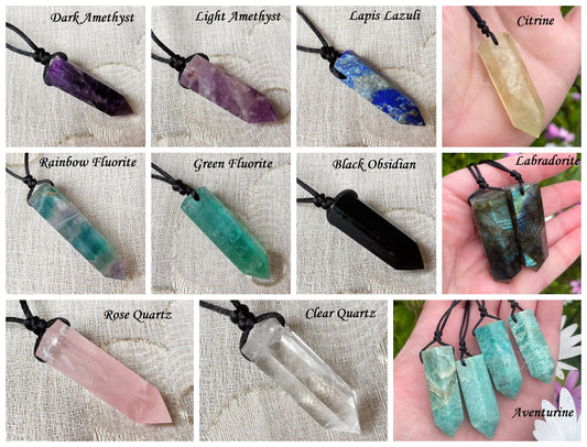 Shimmery Amazonite Point Pendants