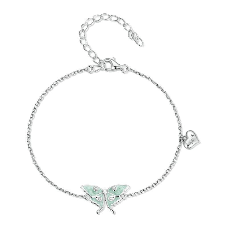 Whimsical Luna Moth Bracelet 925 Sterling Silver