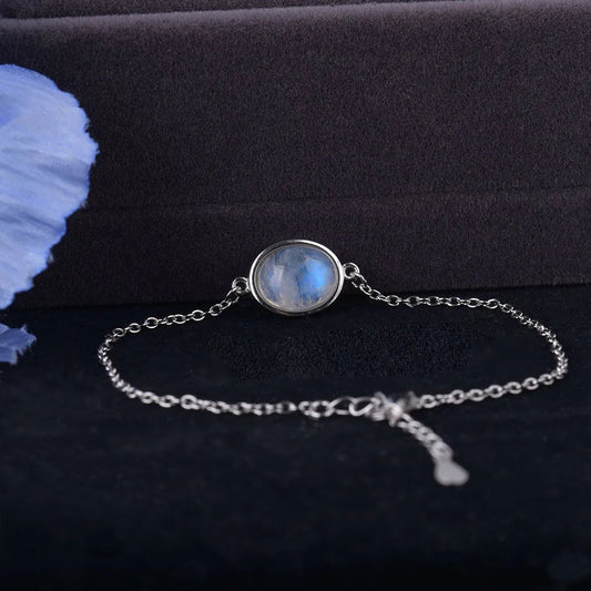 Luminous Moonstone Oval Bracelet