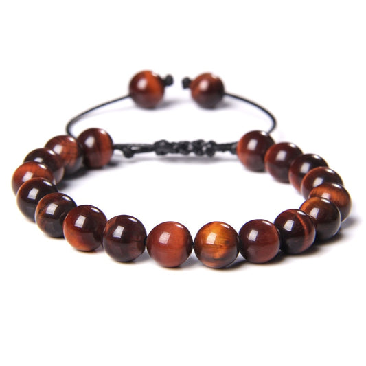 Copper Red Tiger Eye Bracelet on Adjustable Rope