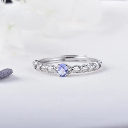 Tanzanite Infinity Ring