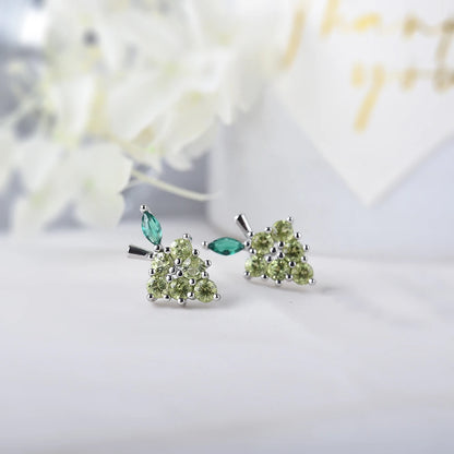 Peridot Grape Gemstone Studs