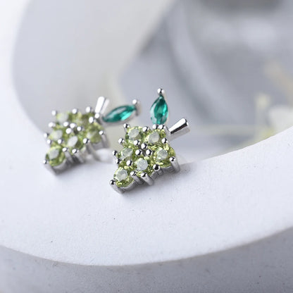 Peridot Grape Gemstone Studs