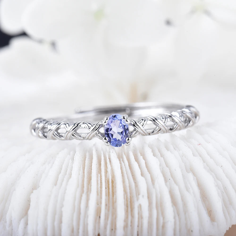 Tanzanite Infinity Ring