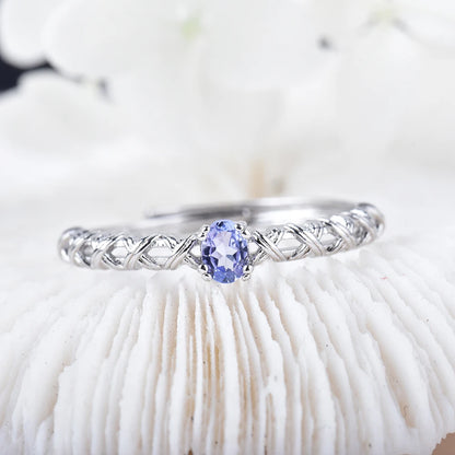 Tanzanite Infinity Ring