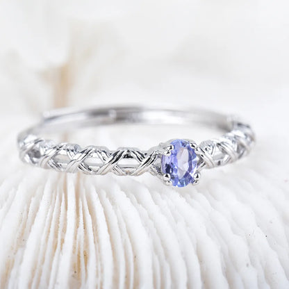 Tanzanite Infinity Ring