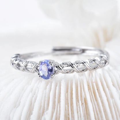 Tanzanite Infinity Ring