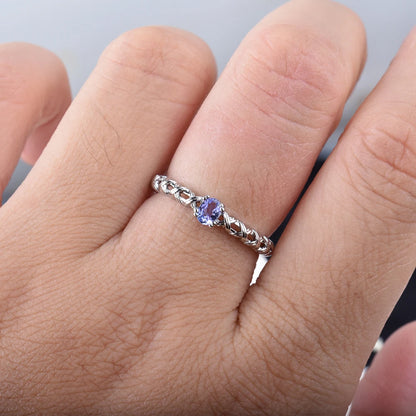 Tanzanite Infinity Ring