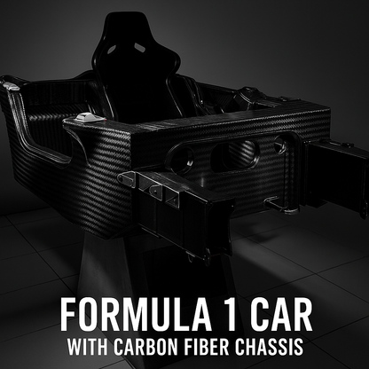 Formula 1 car chassis made from carbon fiber.