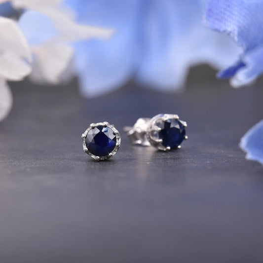 Sri Lankan Sapphire Studs