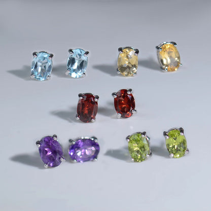 Faceted Citrine Studs