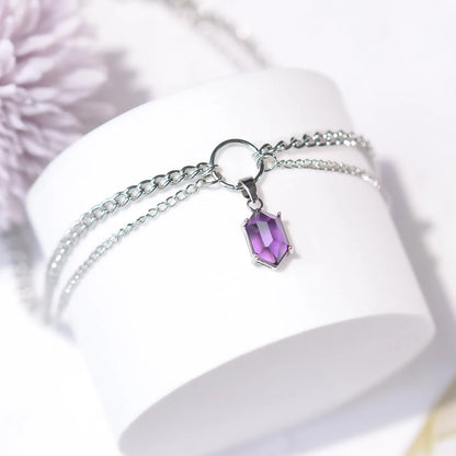 Faceted Amethyst Choker Necklace