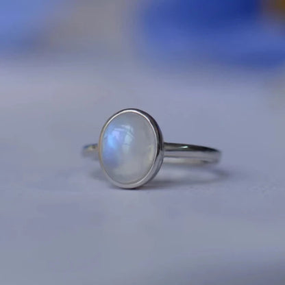 Rainbow Moonstone Engagement Ring