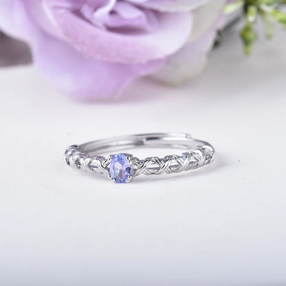 Tanzanite Infinity Ring