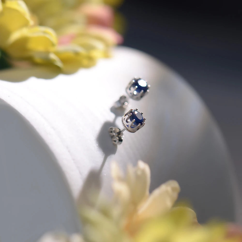 Sri Lankan Sapphire Studs