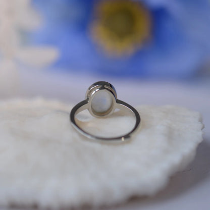 Rainbow Moonstone Engagement Ring