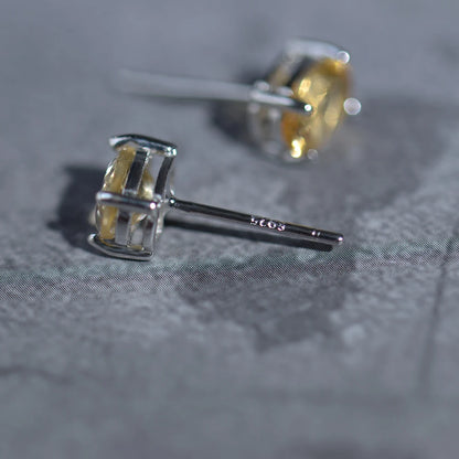 Faceted Peridot Studs