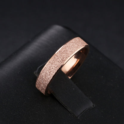 Simple womens wedding band crafted in 6mm rose gold Tungsten.