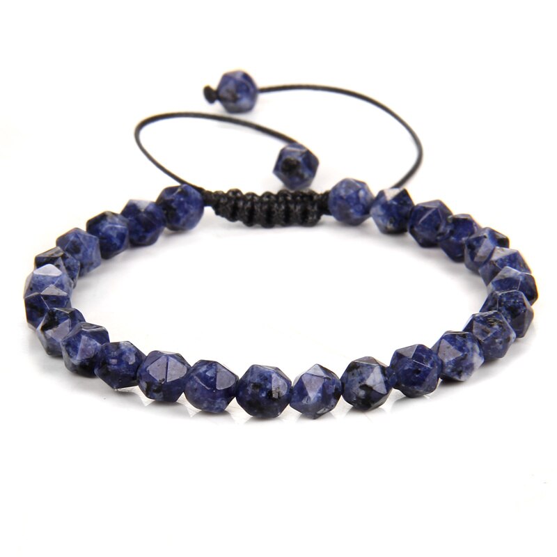 Bracelet Homme Sodalite sur Corde Ajustable