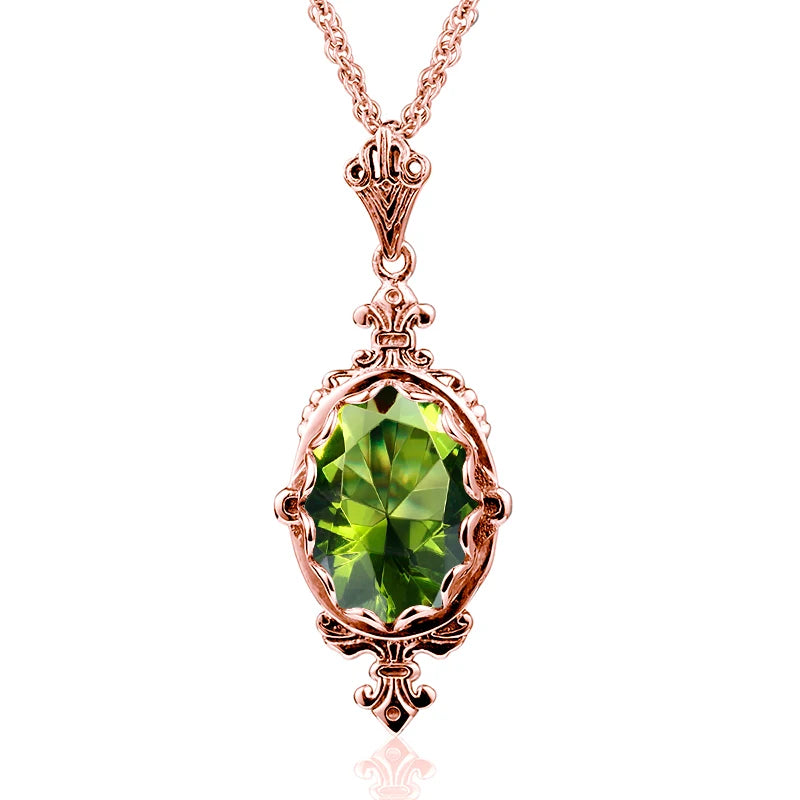 Gold Peridot Necklace