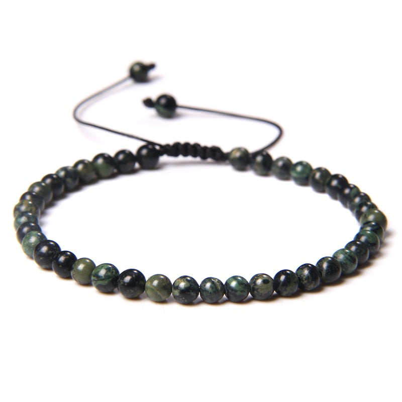 Bracelet Jade Polaire sur Corde Ajustable 4mm