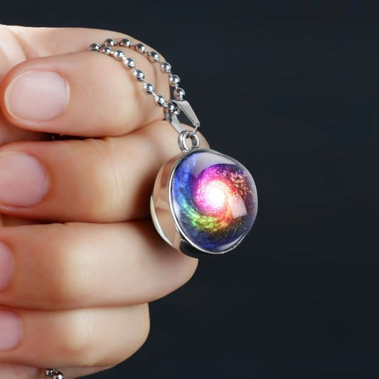 Collier galaxie arc-en-ciel