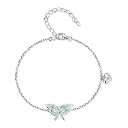 Bracelet on a white background to highlight its intricate details.