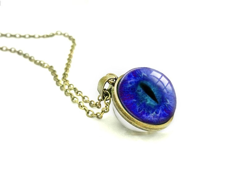 3D Cobalt Blue Cat Eye Necklace