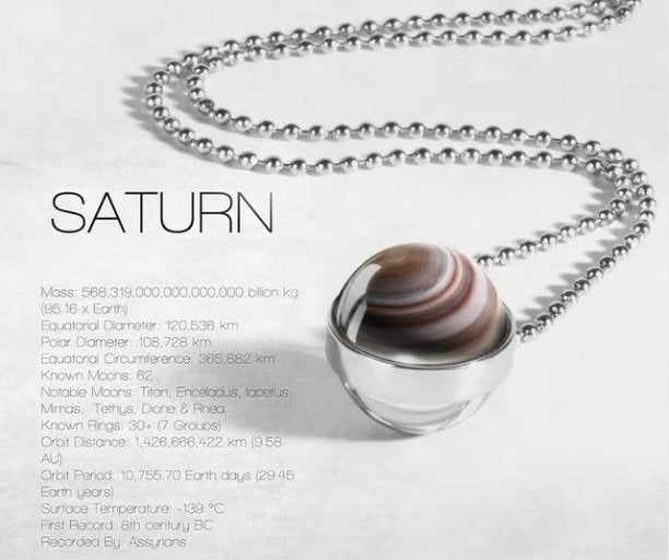 3D Planet Jupiter Solar System Necklace