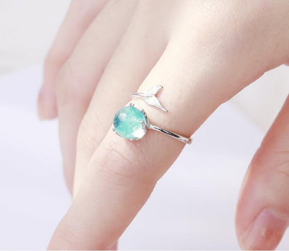 Silver Mermaid Color Shifting Ring