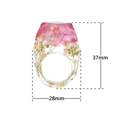 Chunky Pink Cornflower & Baby's Breath Ring