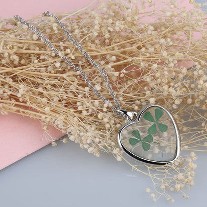 Genuine Four Leaf Clover Necklace