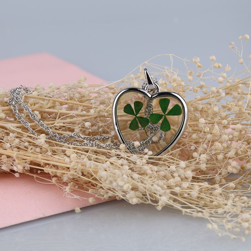 Genuine Four Leaf Clover Necklace