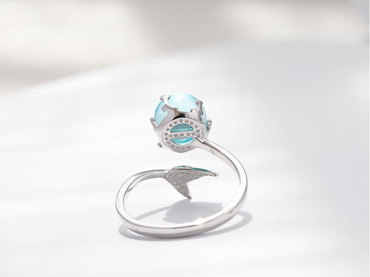 Silver Mermaid Color Shifting Ring