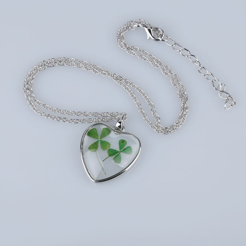 Genuine Four Leaf Clover Necklace