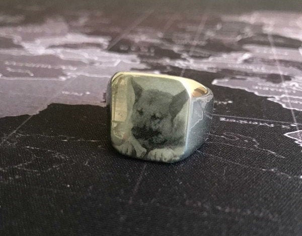 Custom Engraved Photo Ring