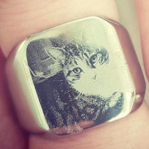 Custom Engraved Photo Ring