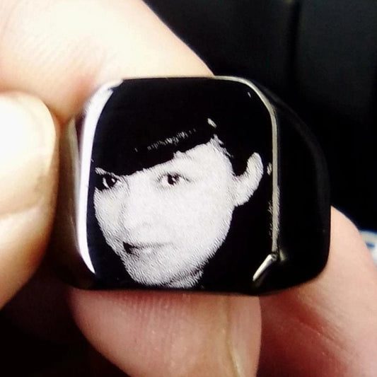 Custom Engraved Photo Ring