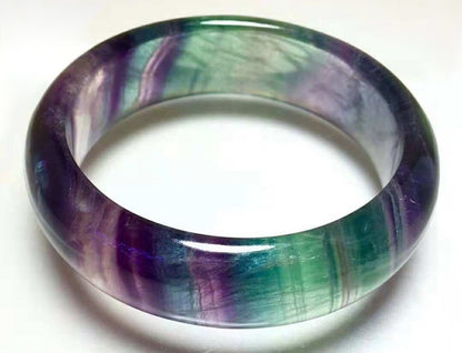 Bracelet de pierres précieuses de fluorite arc-en-ciel