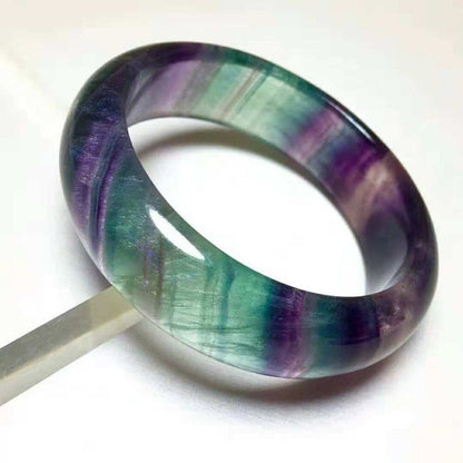 Bracelet de pierres précieuses de fluorite arc-en-ciel