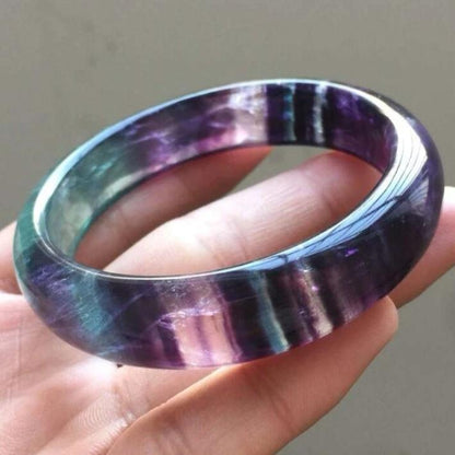 Bracelet de pierres précieuses de fluorite arc-en-ciel