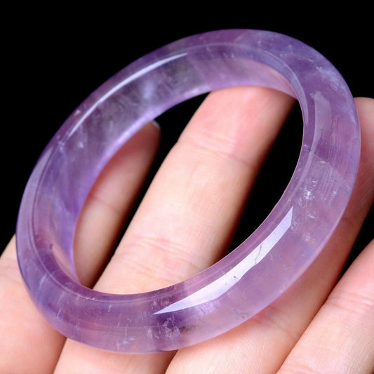 Solid Amethyst Crystal Bangle